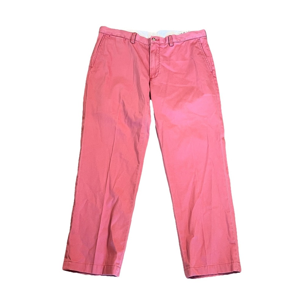 Polo Ralph Lauren Mens Classic Fit Pink Chino Pants 36x30 Cotton Preppy Resort
